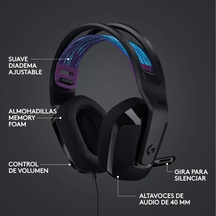 Auricular Gamer Logitech G335 Negro — miniatura 5