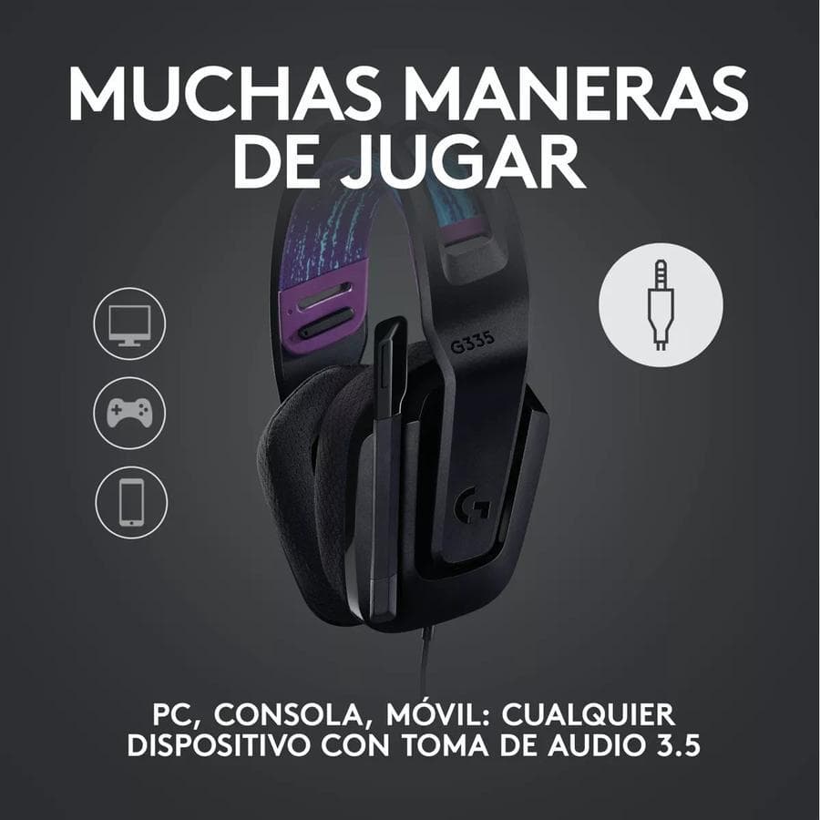 Auricular Gamer Logitech G335 Negro — miniatura 7