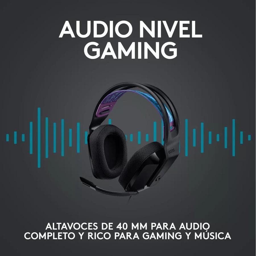 Auricular Gamer Logitech G335 Negro — miniatura 9