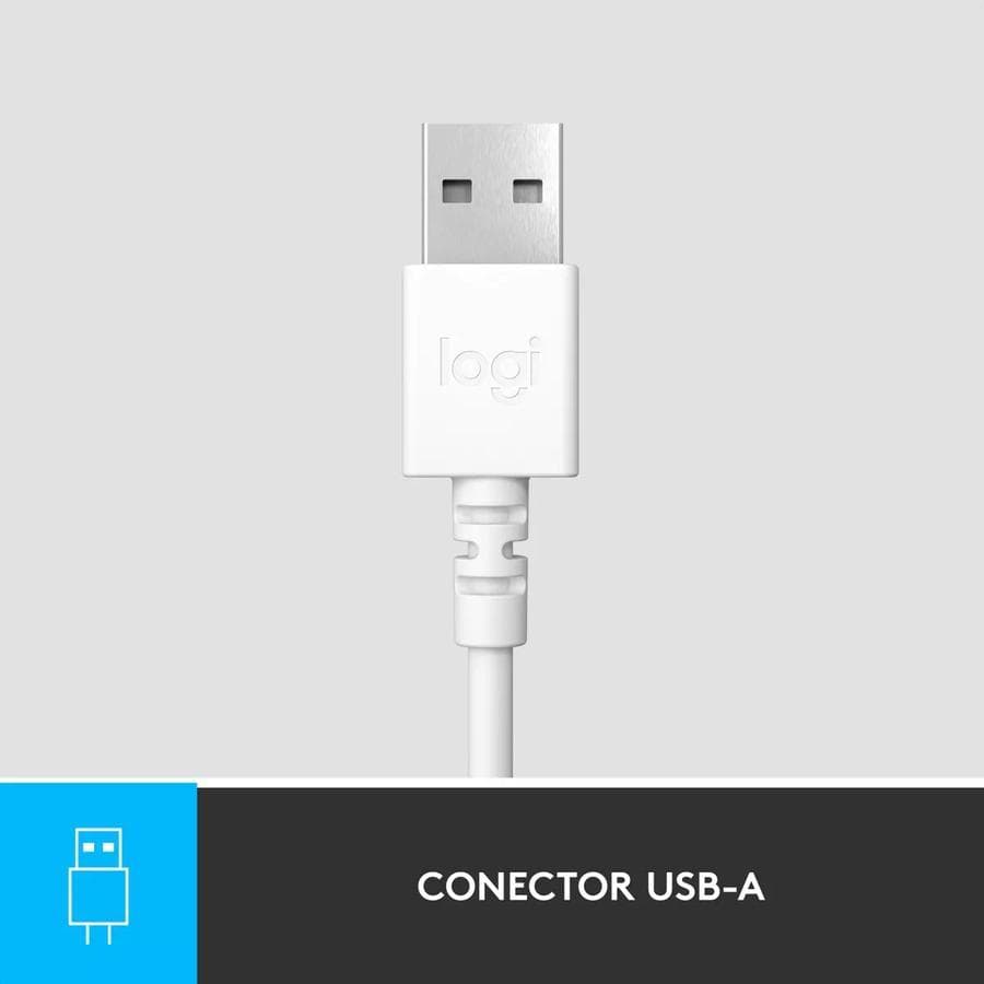 Auricular Logitech H390 USB con Microfono Blanco — miniatura 5