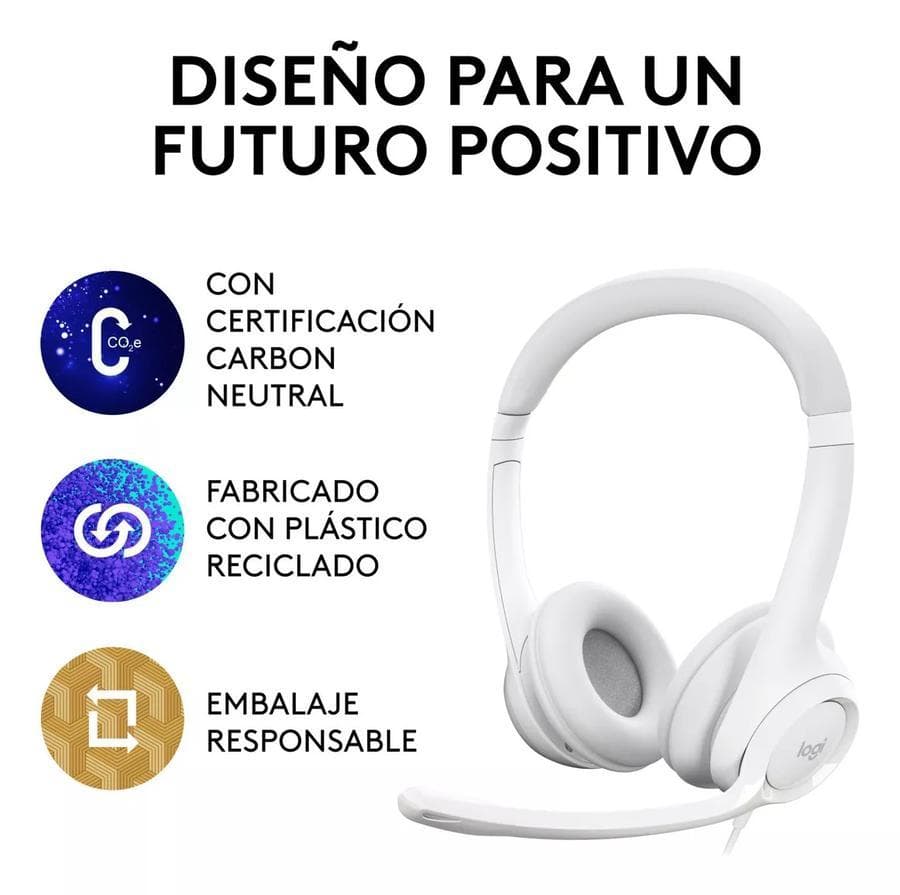 Auricular Logitech H390 USB con Microfono Blanco — miniatura 10