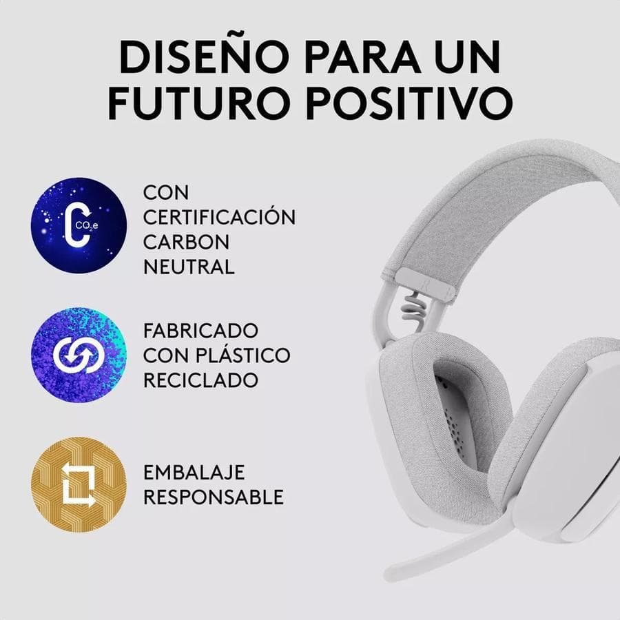 Auricular Logitech Zone Vibe 100 Inalámbrica Blanco — miniatura 4