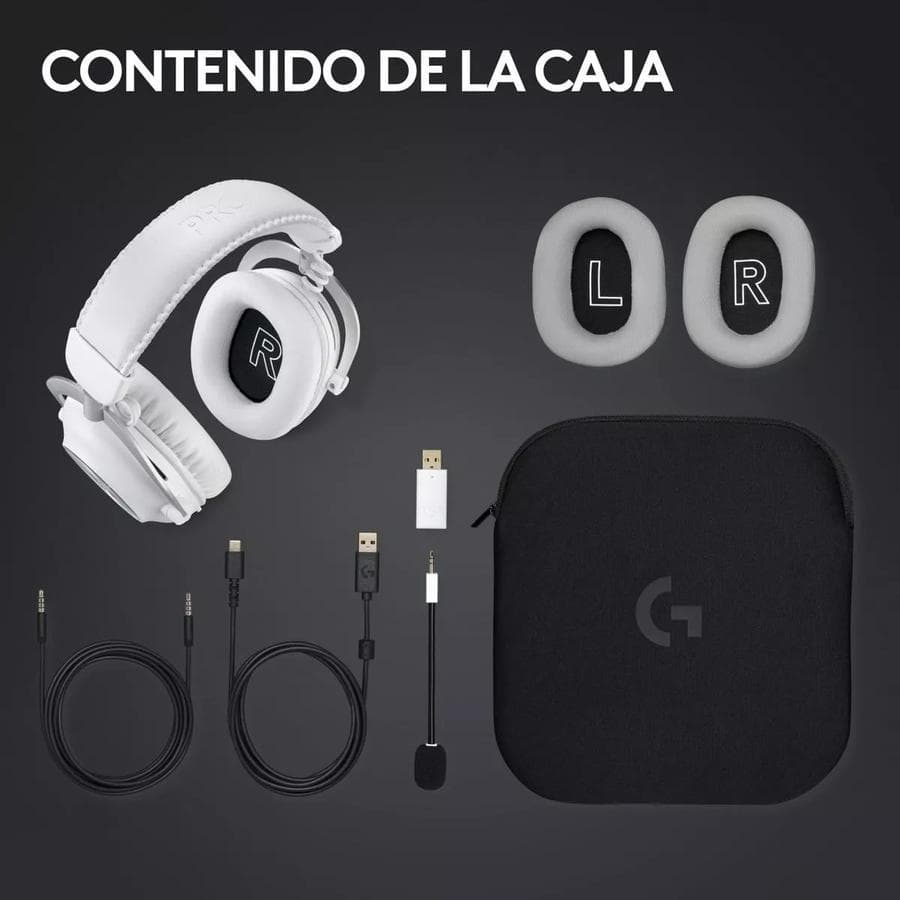 Auricular Gamer Logitech G Pro X 2, Lightspeed / Bluetooth Blanco  — miniatura 3