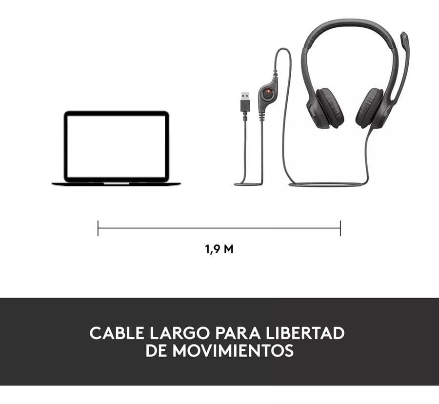 Auricular Usb Logitech (H390) Negro — miniatura 4