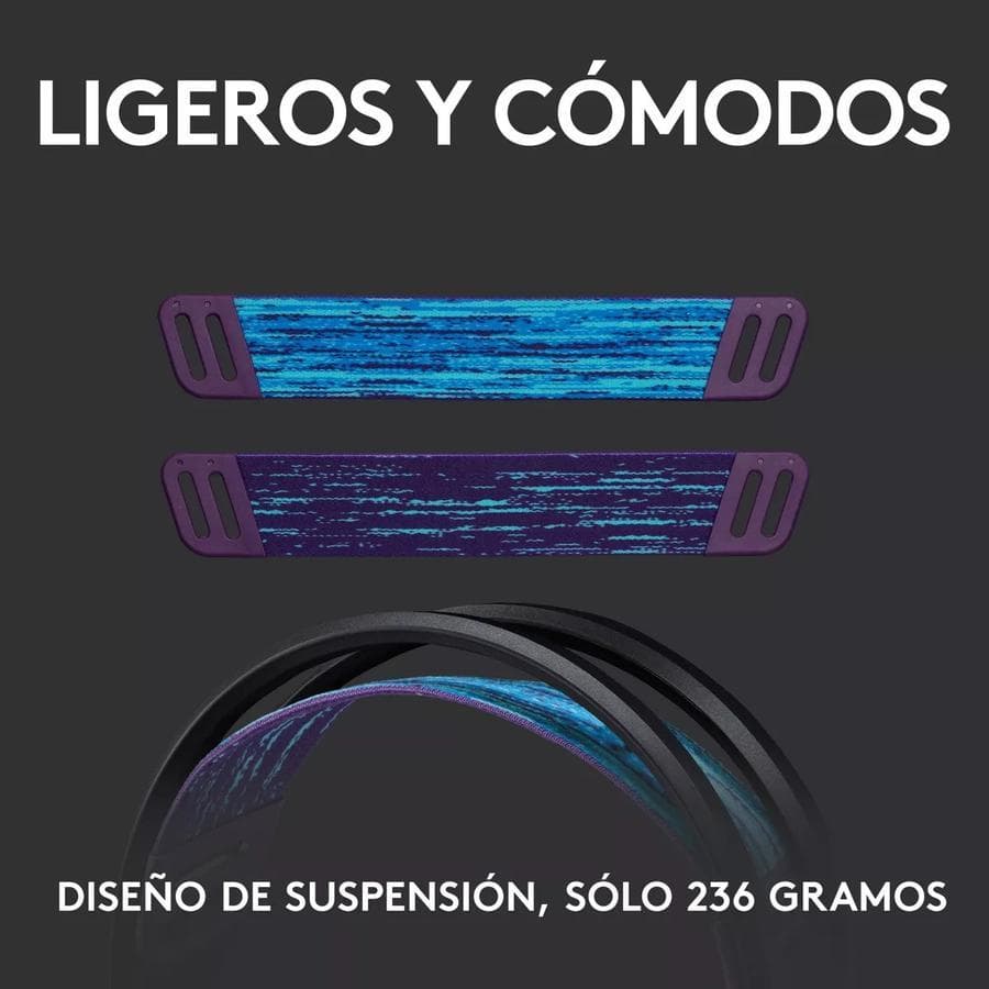 Auricular con Microfono Gamer Logitech G535 Black LIGHTSPEED — miniatura 5