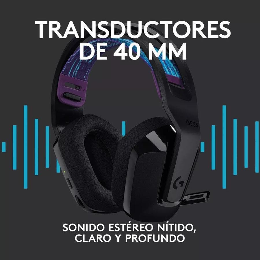 Auricular con Microfono Gamer Logitech G535 Black LIGHTSPEED — miniatura 8
