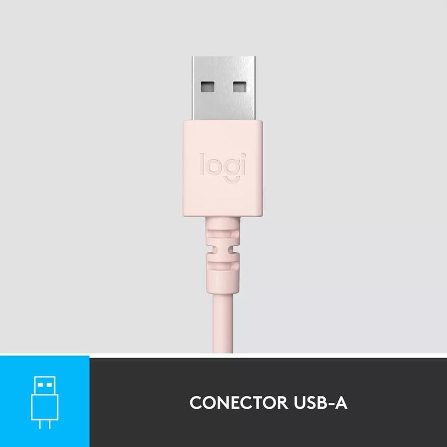 Auricular Logitech H390 USB con Microfono Rosa — miniatura 6