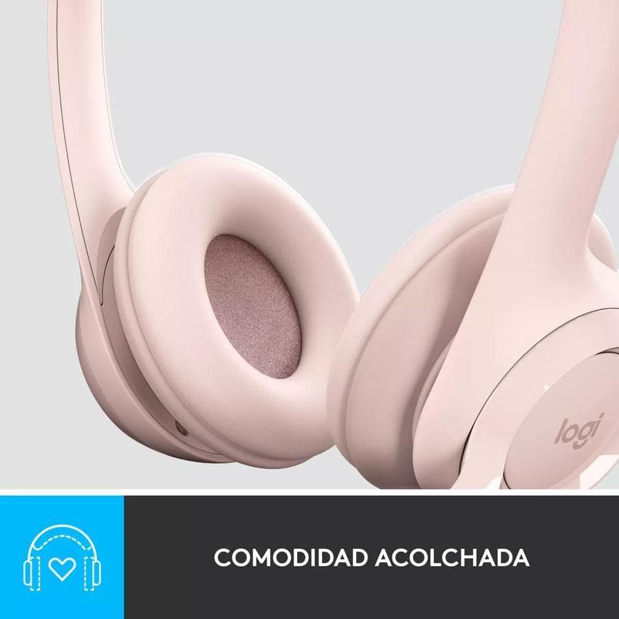 Auricular Logitech H390 USB con Microfono Rosa — miniatura 9