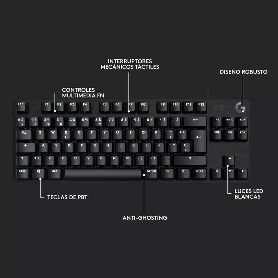Teclado Usb Mecánico Logitech (G413) Negro  — miniatura 2