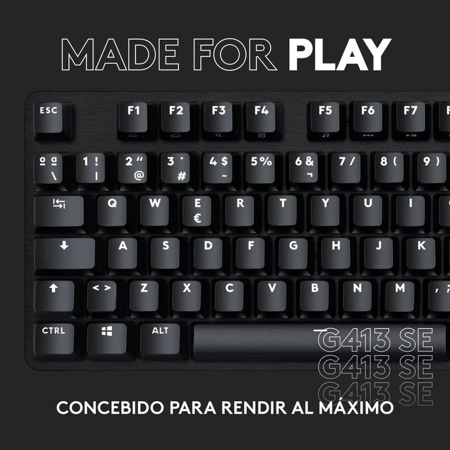 Teclado Usb Mecánico Logitech TKL (G413 -SE) Negro — miniatura 4
