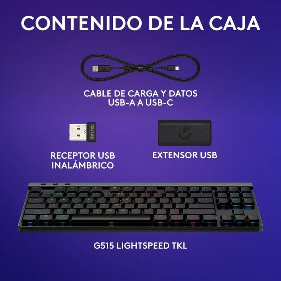 Teclado Gamer Logitech G515 Lightspeed Tkl Wireless — miniatura 4