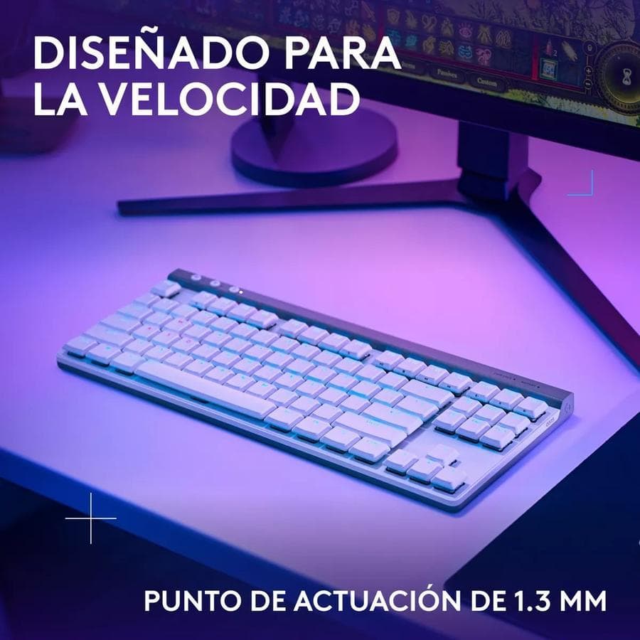 Teclado Gamer Logitech G515 Lightspeed Tkl Wireless Blanco — miniatura 7