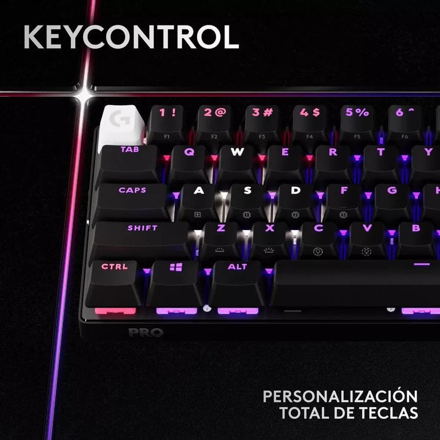 Teclado Gamer Logitech Pro X 60, Inalámbrico Lightspeed Negro — miniatura 3