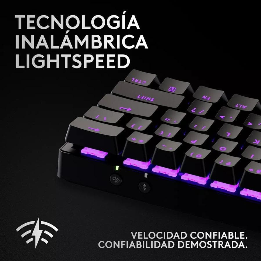 Teclado Gamer Logitech Pro X 60, Inalámbrico Lightspeed Negro — miniatura 5