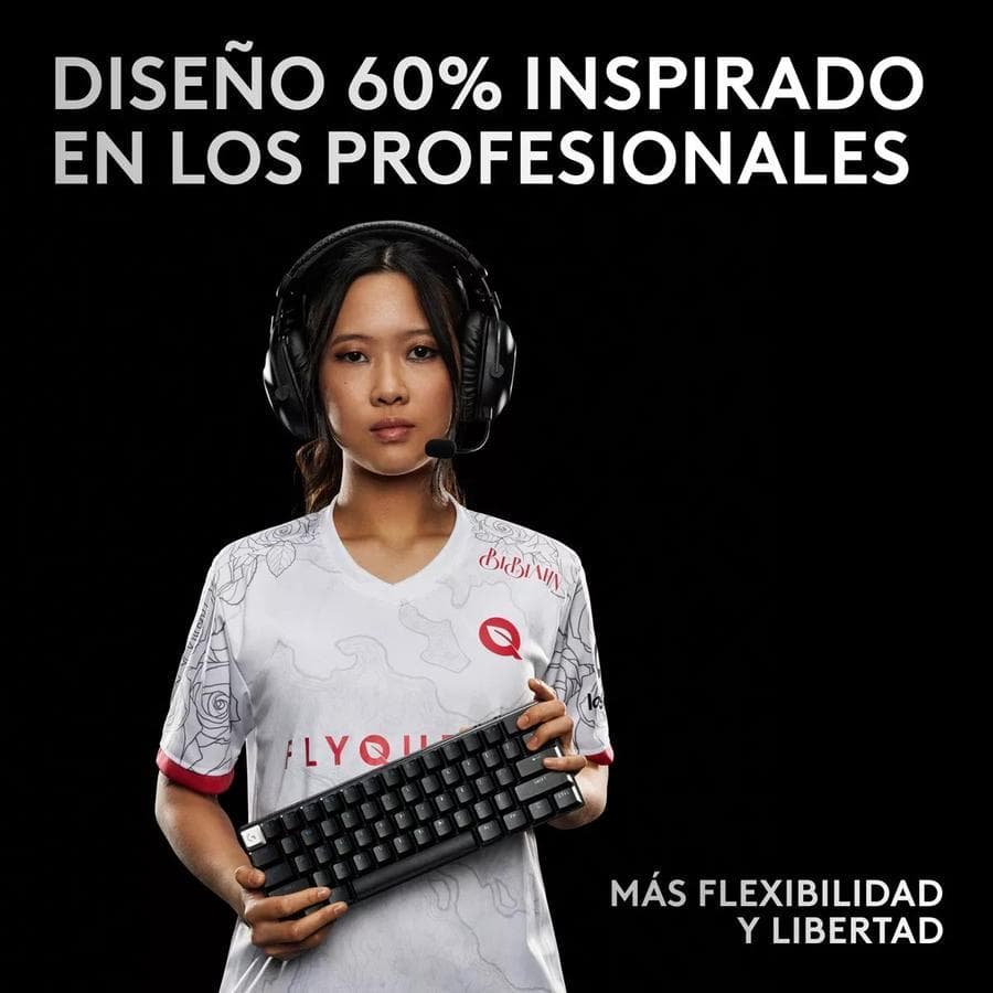 Teclado Gamer Logitech Pro X 60, Inalámbrico Lightspeed Negro — miniatura 8