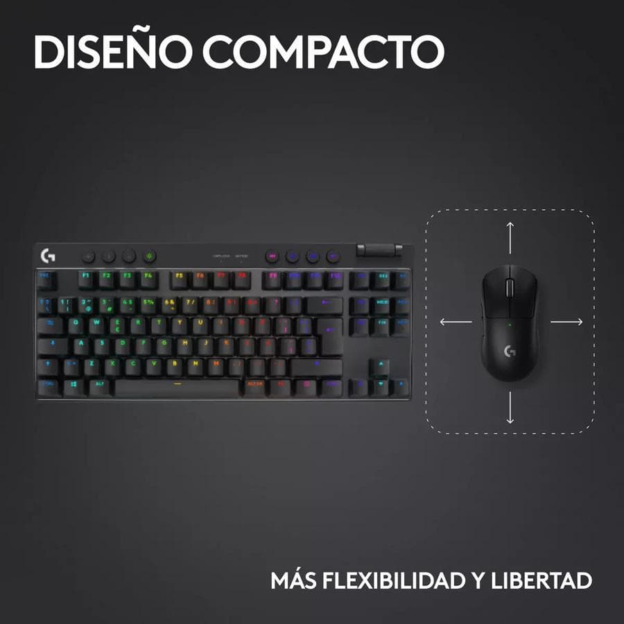 Teclado Gamer Logitech G Pro X Tkl, Lightspeed Bluetooth Rgb — miniatura 2