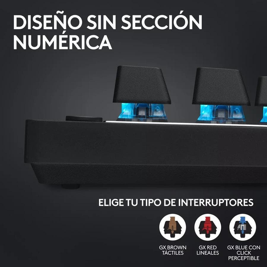 Teclado Gamer Logitech G Pro X Tkl, Lightspeed Bluetooth Rgb — miniatura 3