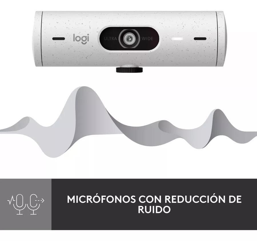 Cámara Web Logitech Full Hd 1080P Rightlight 4 Brio 500 Blanco — miniatura 3
