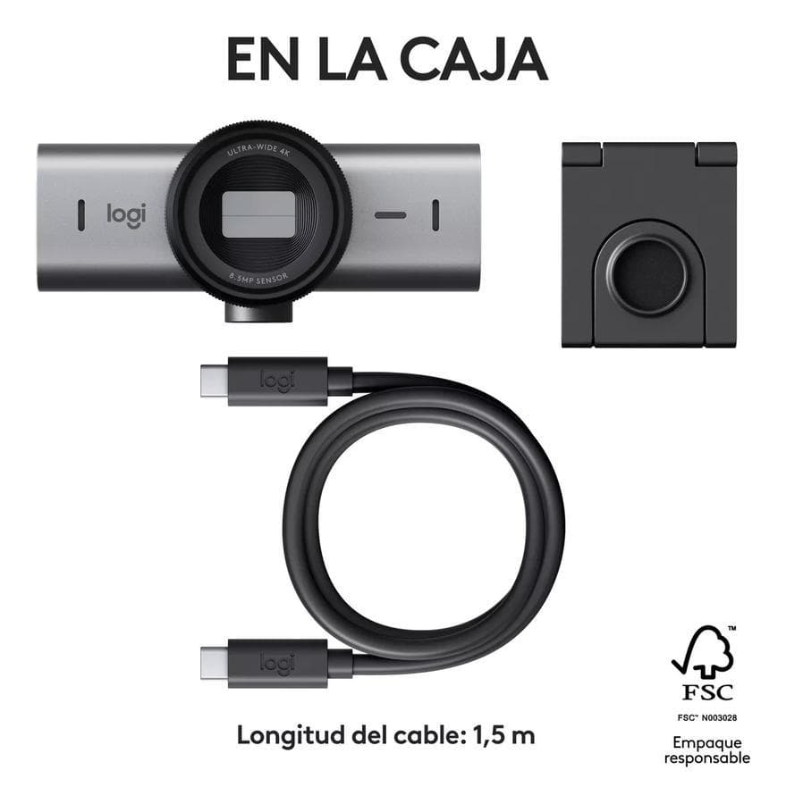 Cámara Web Logitech Mx Brio Ultra Hd 4K Streaming — miniatura 7