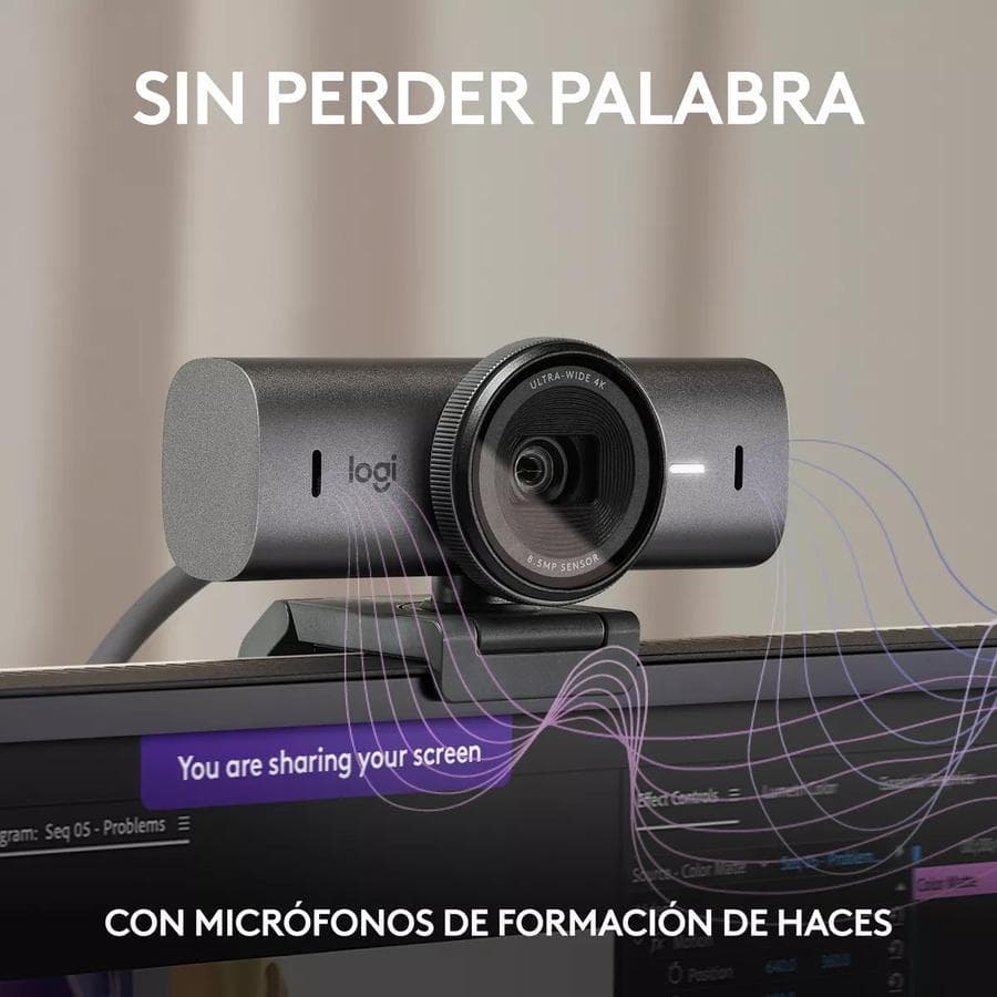 Cámara Web Logitech Mx Brio Ultra Hd 4K Streaming — miniatura 9