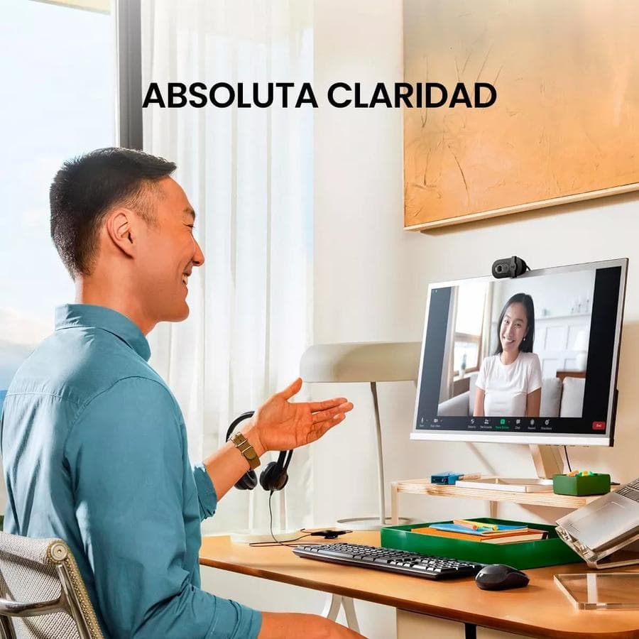 Cámara Web Full Hd 1080P, Rightlight 2, Logitech Brio 100 Negro — miniatura 4