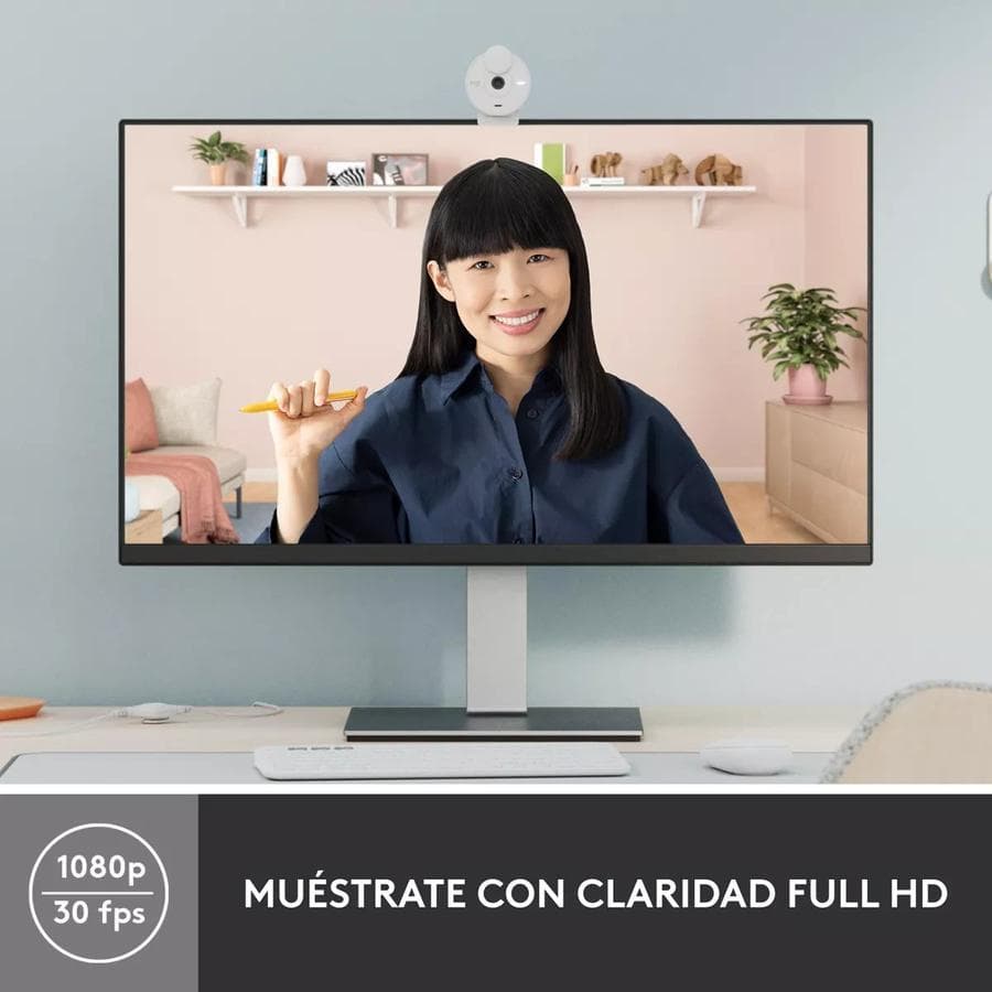 Webcam Full Hd 1080P, Rightlight 2, Logitech Brio 300, Usb-C — miniatura 3