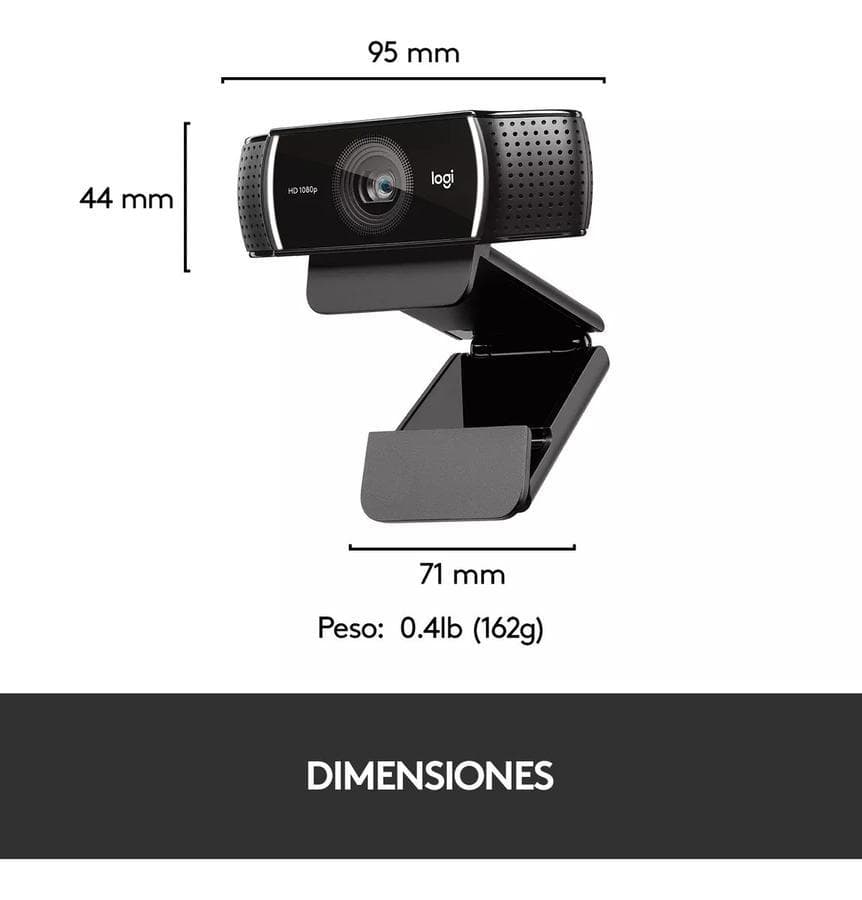 Cámara Web Logitech C922 Pro HD 1080p Stream con Microfono y Tripode — miniatura 4