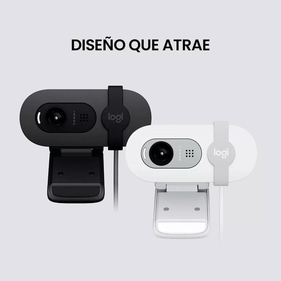 Cámara Web Full Hd 1080P, Rightlight 2, Logitech Brio 100 Blanco — miniatura 2