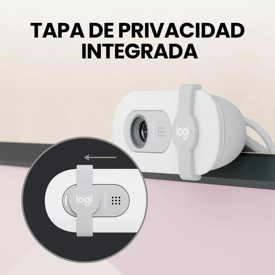 Cámara Web Full Hd 1080P, Rightlight 2, Logitech Brio 100 Blanco — miniatura 5