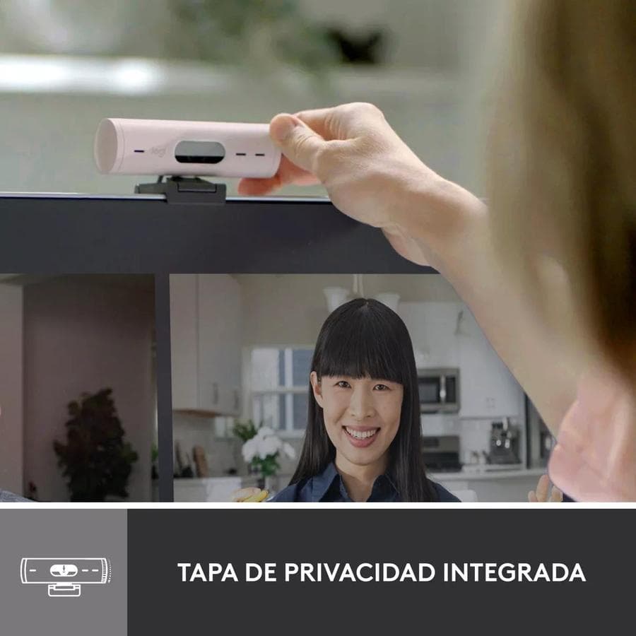 Cámara Web Full Hd 1080P, Rightlight 4, Logitech Brio 500 Rosado — miniatura 4