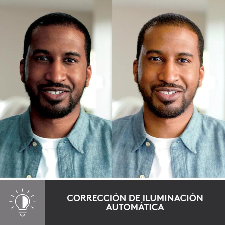 Webcam Full Hd 1080P, Rightlight 4, Logitech Brio 500 Negro — miniatura 3