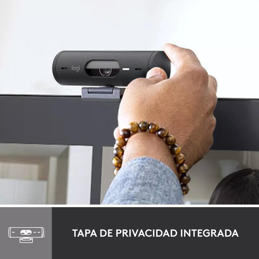 Webcam Full Hd 1080P, Rightlight 4, Logitech Brio 500 Negro — miniatura 5