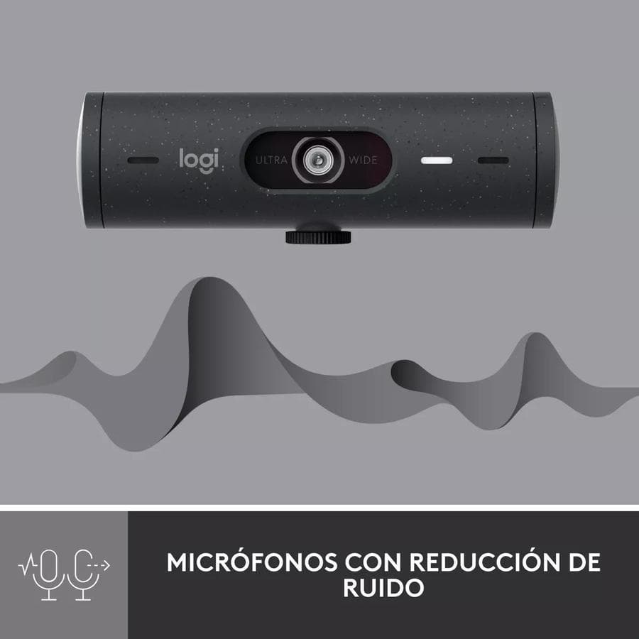 Webcam Full Hd 1080P, Rightlight 4, Logitech Brio 500 Negro — miniatura 9