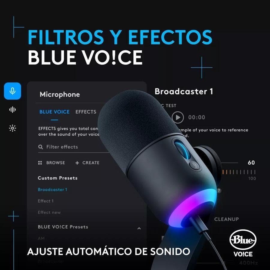 Micrófono Usb Gamer Dinámico Rgb Lightsync Logitech Yeti Gx — miniatura 3
