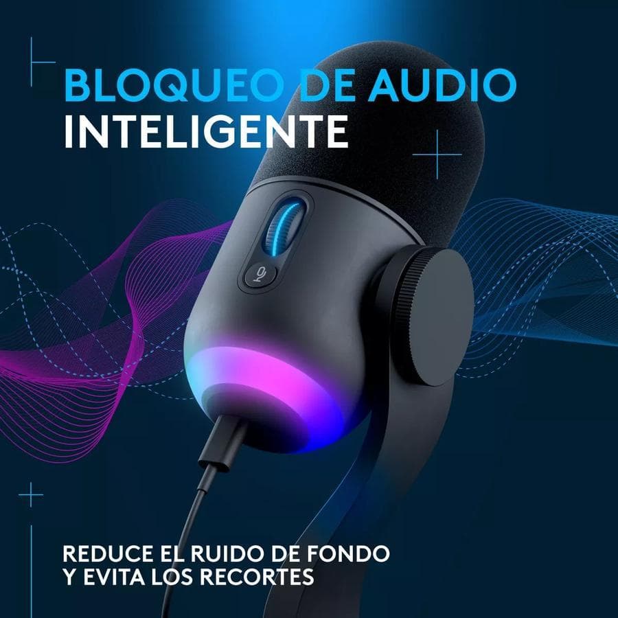 Micrófono Usb Gamer Dinámico Rgb Lightsync Logitech Yeti Gx — miniatura 5