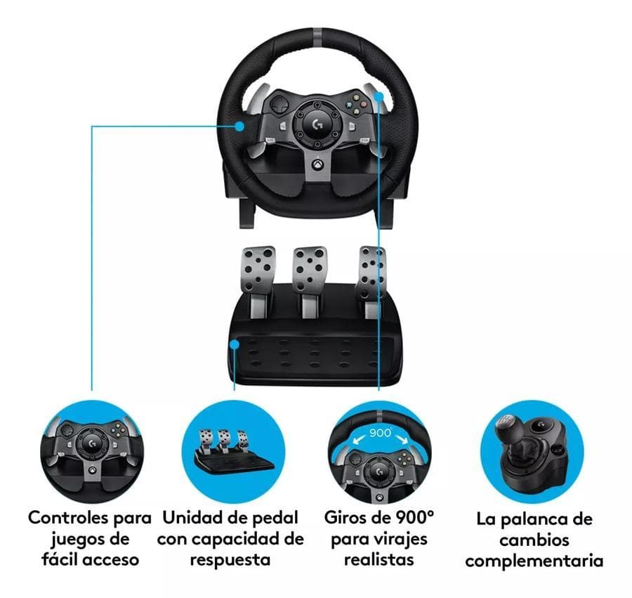 Volante Logitech G920 Racing Xbox One y Pc — miniatura 6