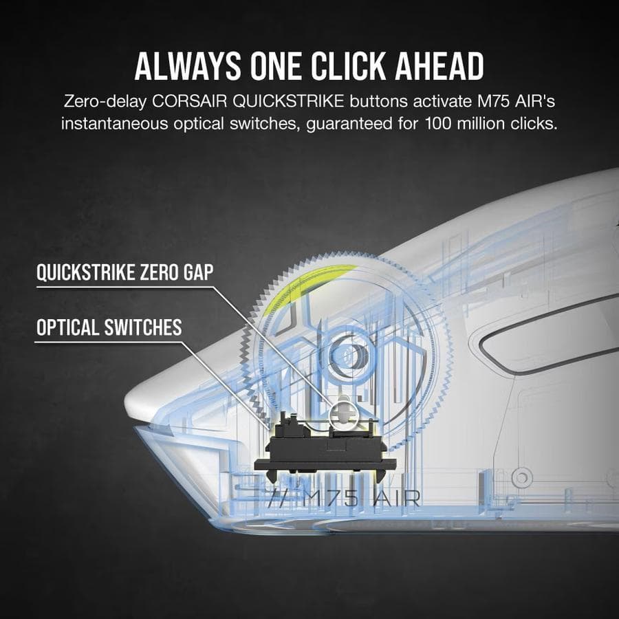 Mouse Gamer Corsair M75 Air Wireless Ultra-lightweight White — miniatura 3