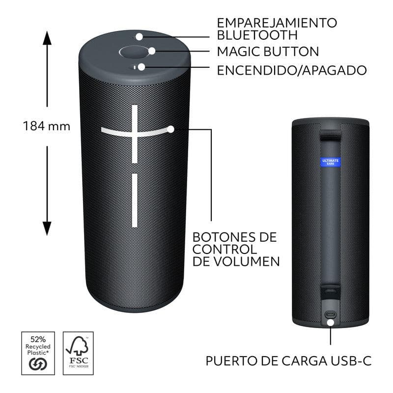 Parlante Ultimate Ears Boom 4 Plus - Negro — miniatura 3