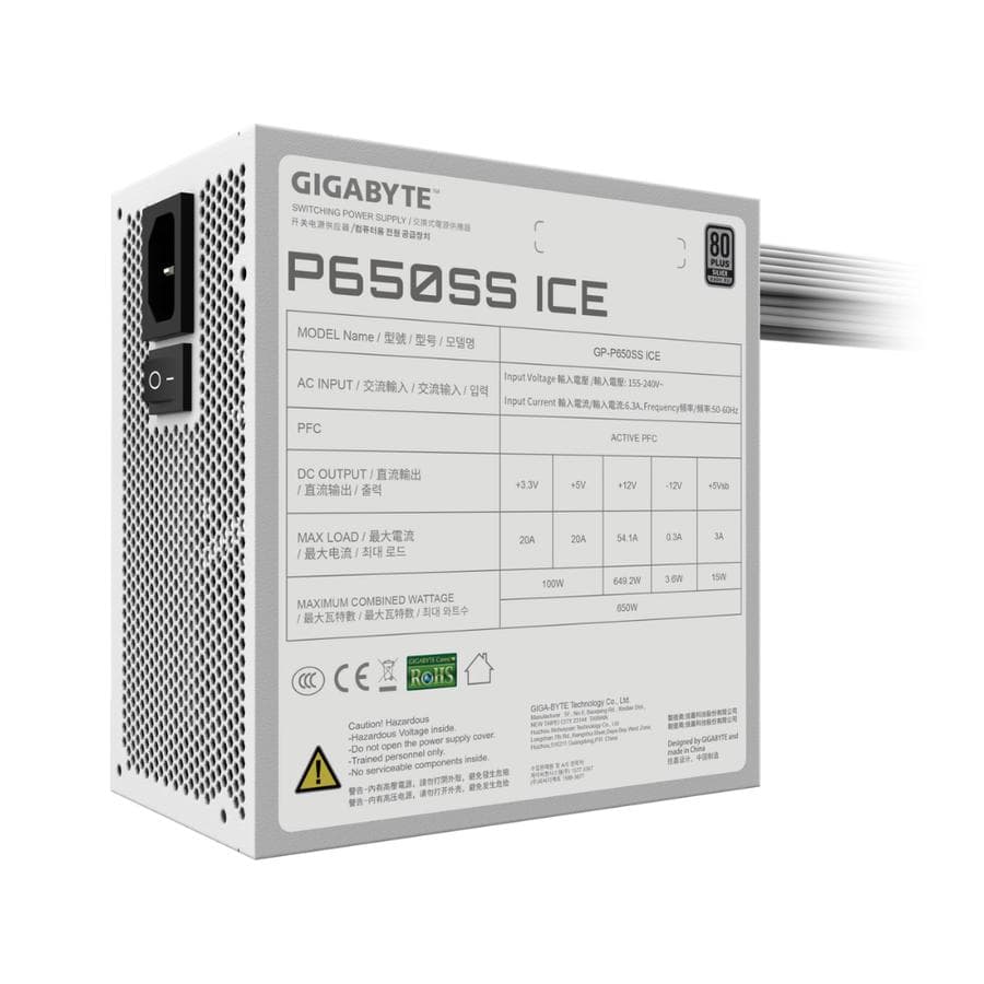 Fuente Gigabyte 650W Ice 80+ Silver — miniatura 2