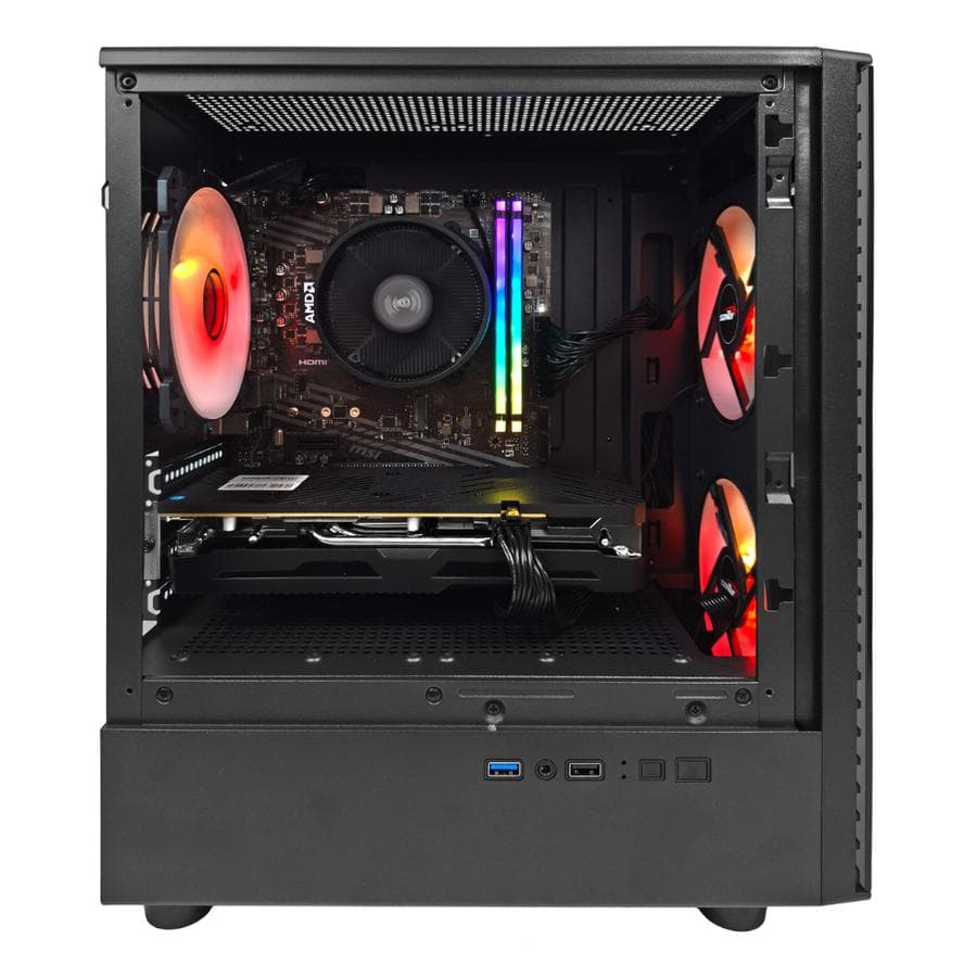 Gabinete Sentey T5 3 fan Argb Vidrio templado Negro  — miniatura 2