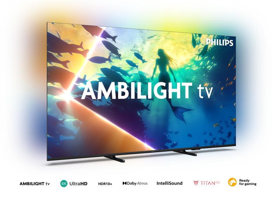 Tv Smart Led Philips 65" QLED 4k 65PUD8250/77 Titan OS Ambilight — miniatura 2
