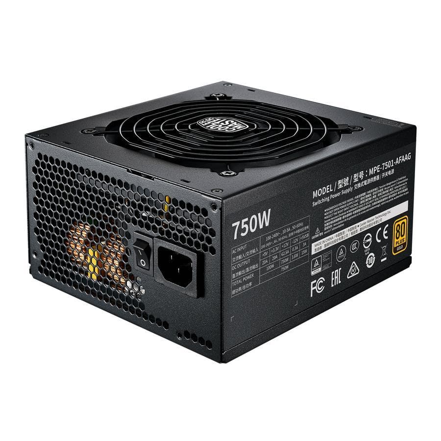 Fuente Cooler Master Mwe Gold 750w V3 80 Plus Gold Color Negro — miniatura 2
