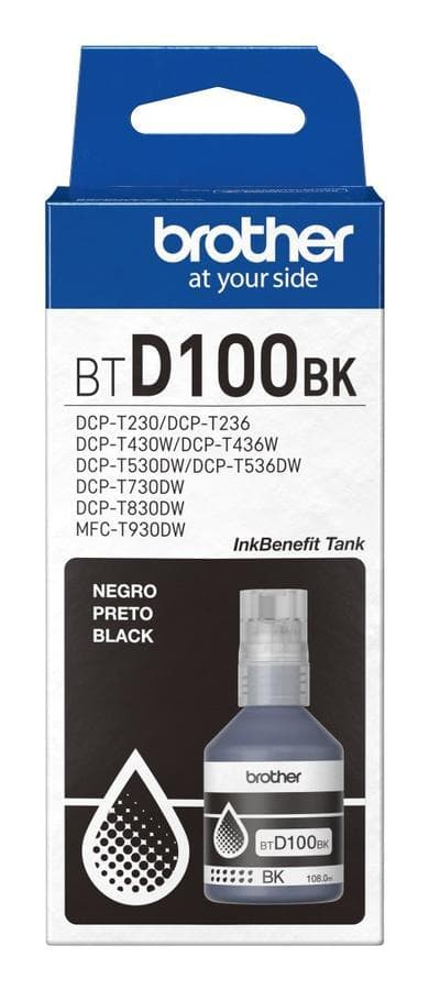 Botella brother btd100 negro DCPT230/DCPT430W/DCPT530DW/DCPT730DW/DCPT830DW — miniatura 2
