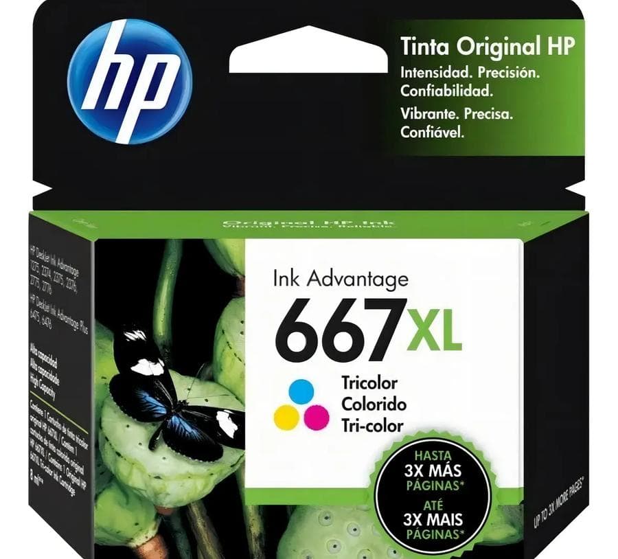 Combo cartuchp hp 667xl negro + 667xl color — miniatura 2