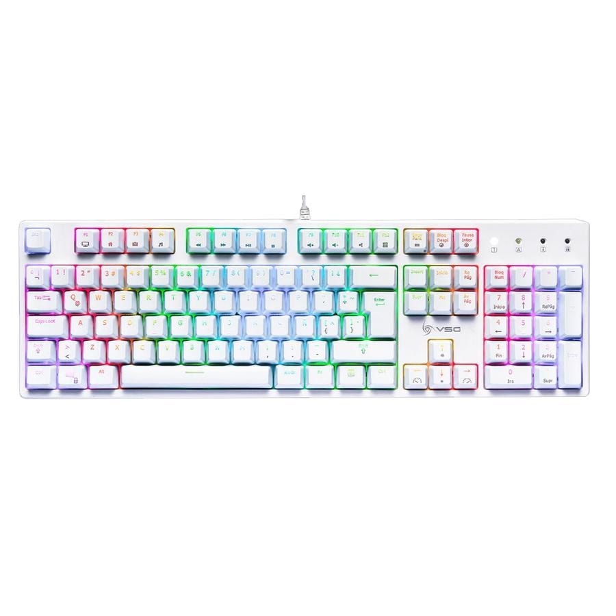 Teclado Usb Mecánico VSG Alnilam (VG-KM983-WHT-BLU) Blanco Sw/Otemu Blue