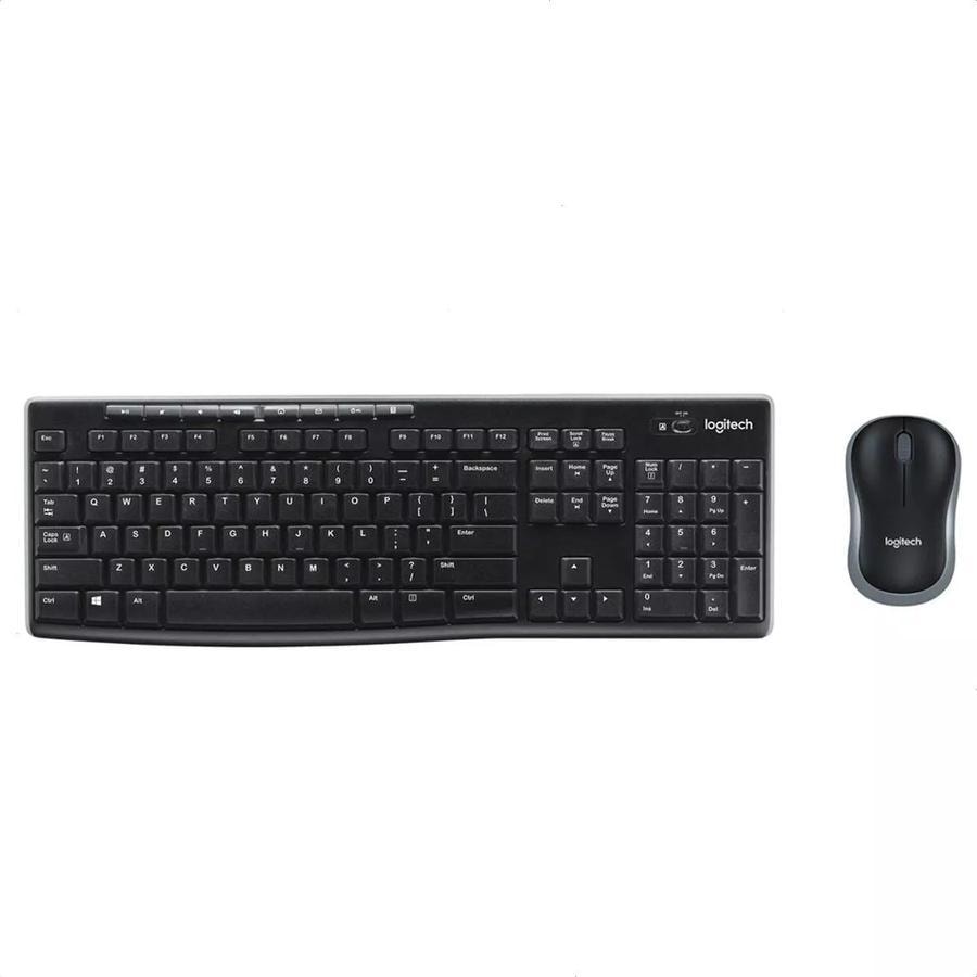 Teclado y Mouse Inalámbrico Logitech (MK270) Negro 