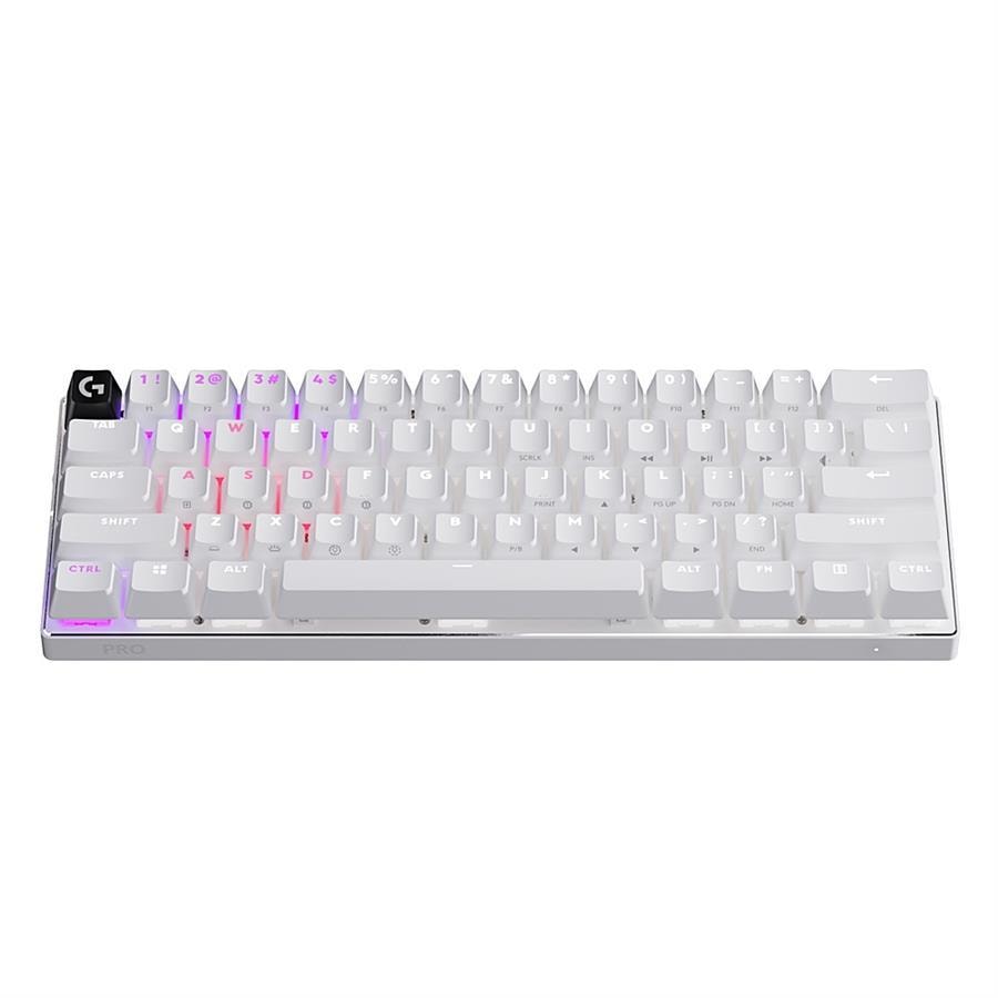 Teclado Gamer Logitech Pro X 60, Inalámbrico Lightspeed Blanco