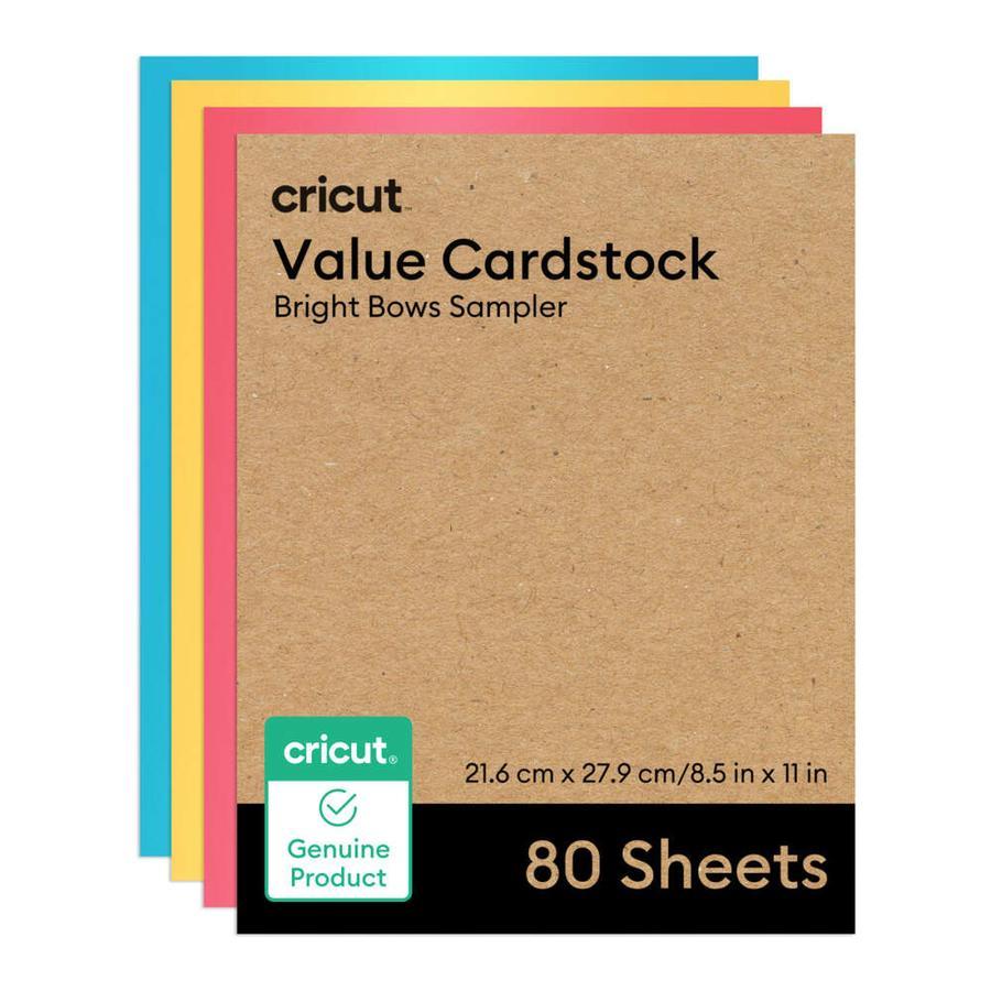 Cartulina De Muestra Cricut Value De 8,5 X 11 Pulgadas, 80 Hojas, Lazos Brillantes
