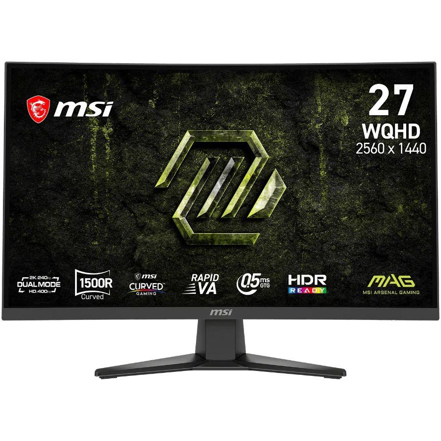 Monitor Gamer Msi 27" Mag 275CQDF Wqhd Rapid Va 240Hz 0.5Ms Curved 2Xhdmi + 1Xdp
