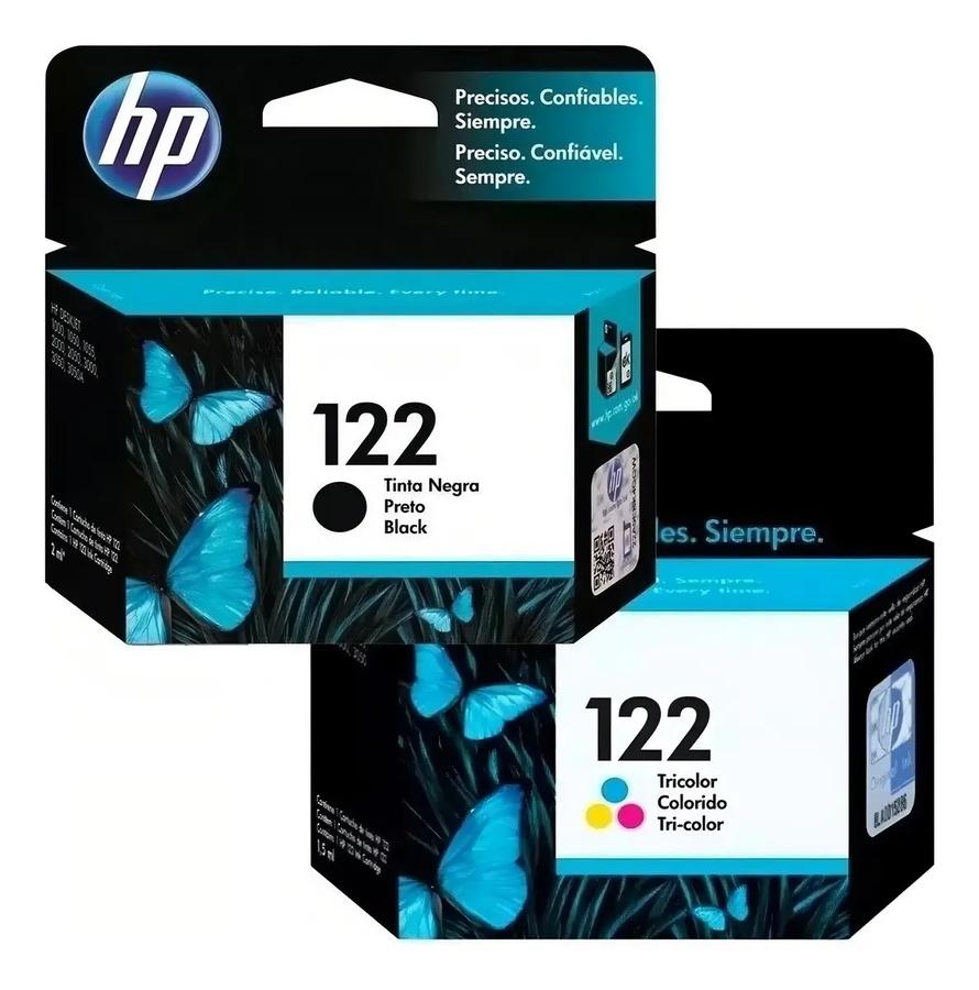 Combo hp 122 negro + color para 1000 2000 2050 3050